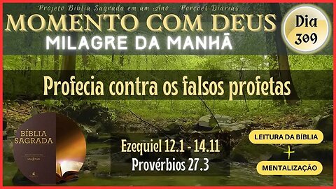 MOMENTO COM DEUS - LEITURA DIÁRIA DA BÍBLIA SAGRADA | MILAGRE DA MANHÃ - Dia 309/365 #biblia