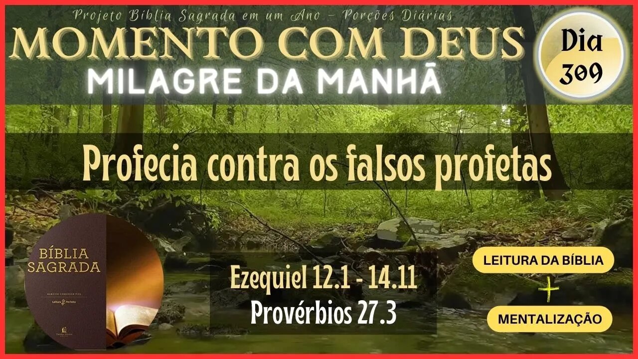 MOMENTO COM DEUS - LEITURA DIÁRIA DA BÍBLIA SAGRADA | MILAGRE DA MANHÃ - Dia 309/365 #biblia