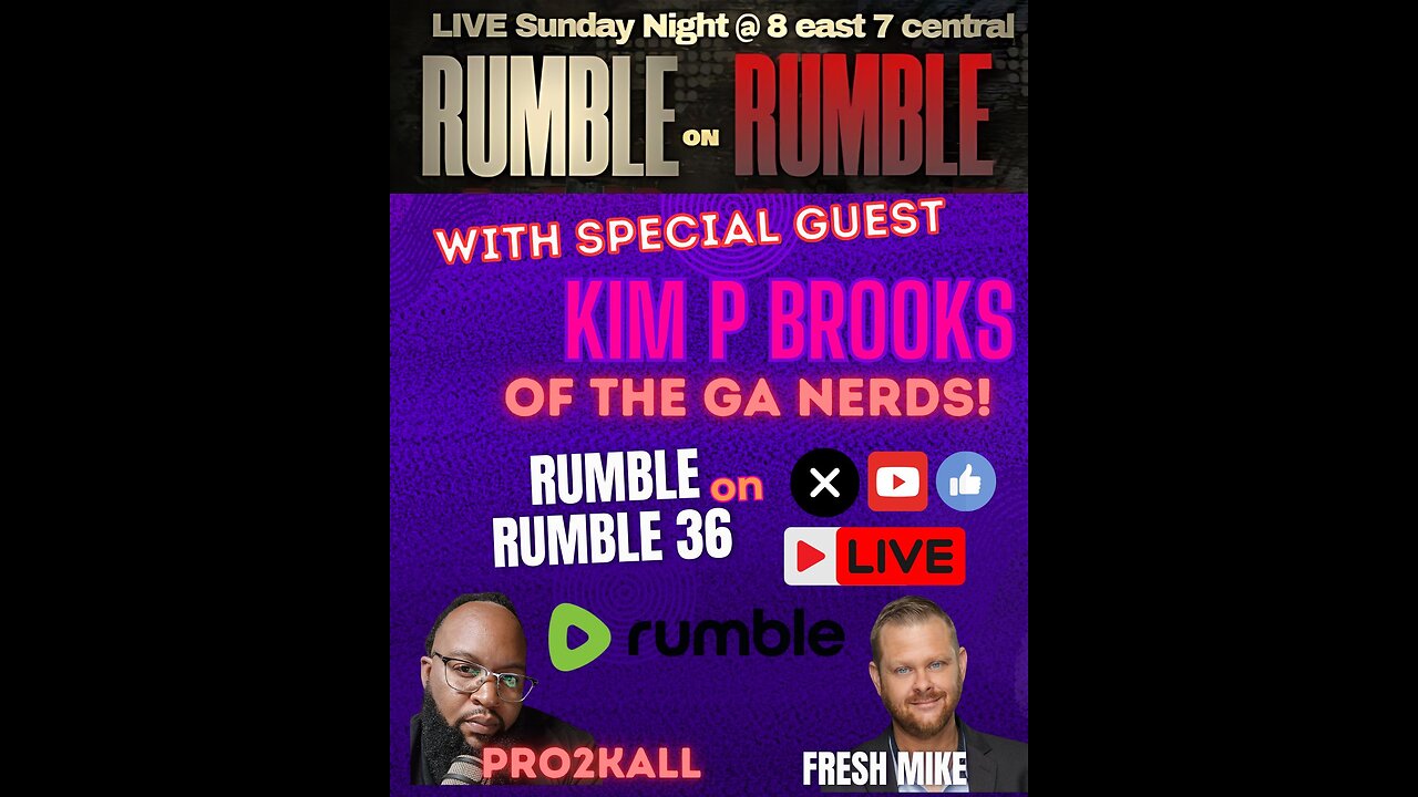 RUMBLEonRUMBLE #36 with KIM Brooks of the GA Nerds and Lori Tullos!