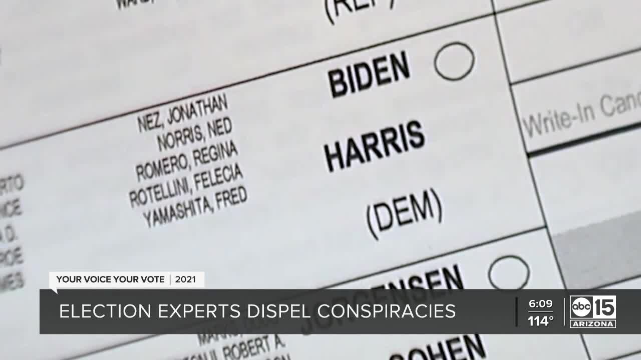 Election experts dispel Maricopa County election conspiracies