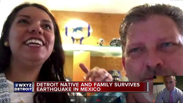 Metro Detroit husband and wife describe scary earthquake ordeal in Peubla