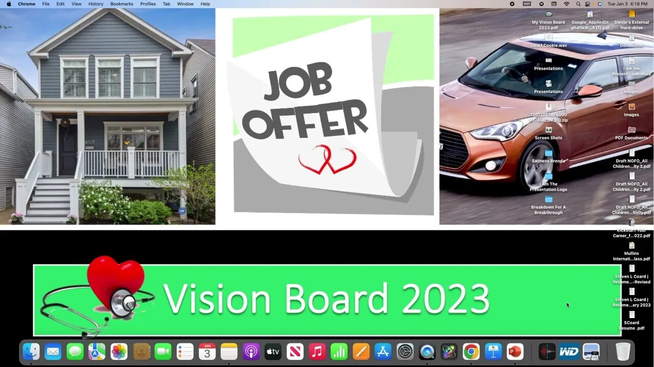 Creating A Vision Board on LIVE Some Time Lapse using POWERPOINT