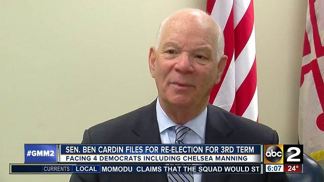 Sen. Cardin files for re-election, faces Chelsea Manning