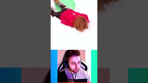 OLD LADY BREAKS NECK SLEDDING #shorts #reaction #youtubeshorts #viral #short #trending