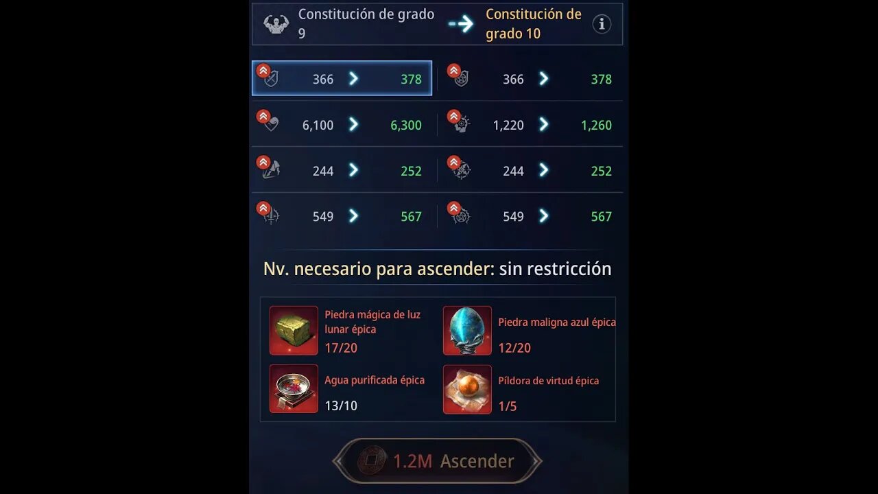 Mir4 LA EXIGENTE CONSTITUCIONES LVL 9 VAN A 10