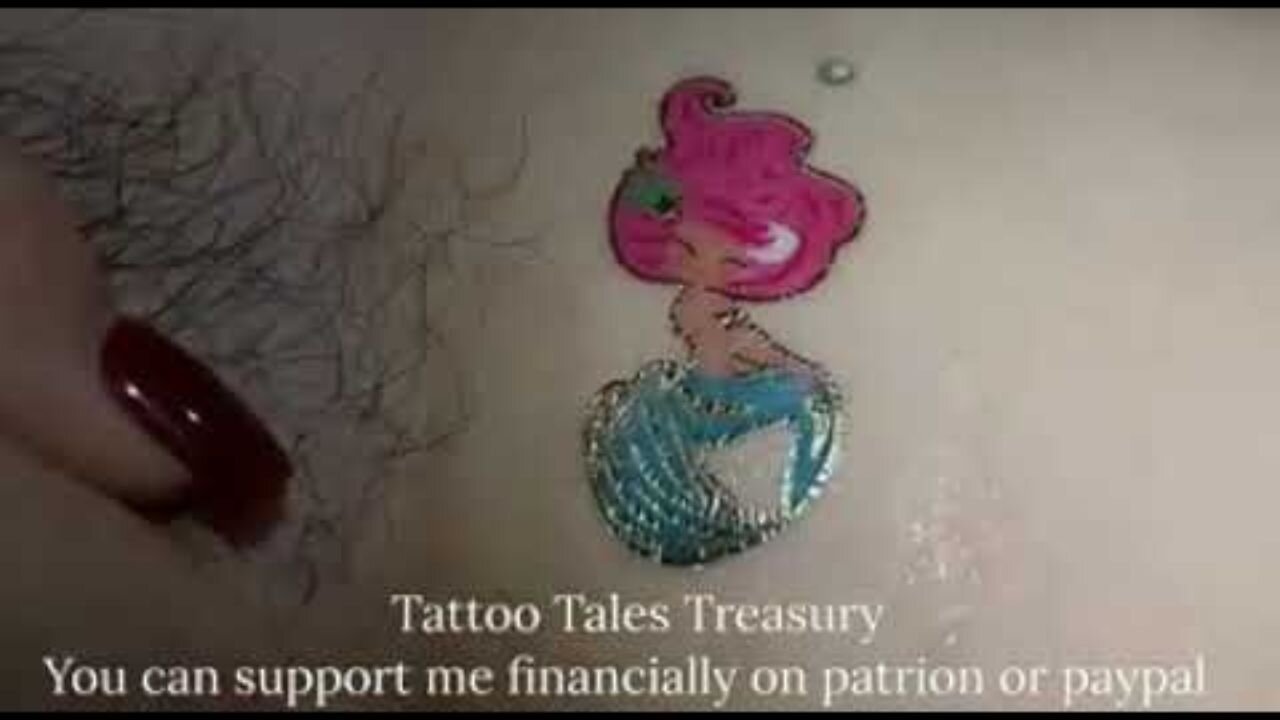 Temporary Tattoos Mermaid. Sticker Tattoo