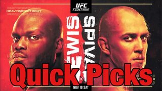 UFC Fight Night Lewis Vs Spivak Quick Pick Prediction