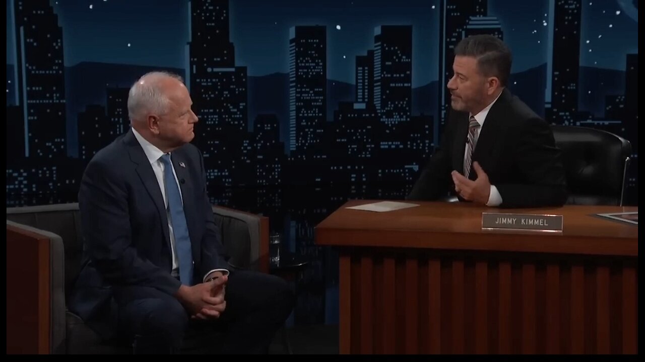 Jimmy Kimmel Gushes Over Tim Walz