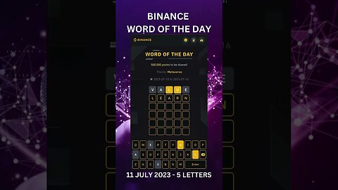 Mind-Blowing Binance WOTD Quiz! Metaverse Edition! Test Your Skills Now! [2023-07-11] #shorts #wodl