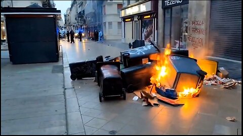 FAR LEFT RADICALS RIOTING IN FRANCE AFTER RIGHT WING LANDSLIDE VICTORIES Part 2