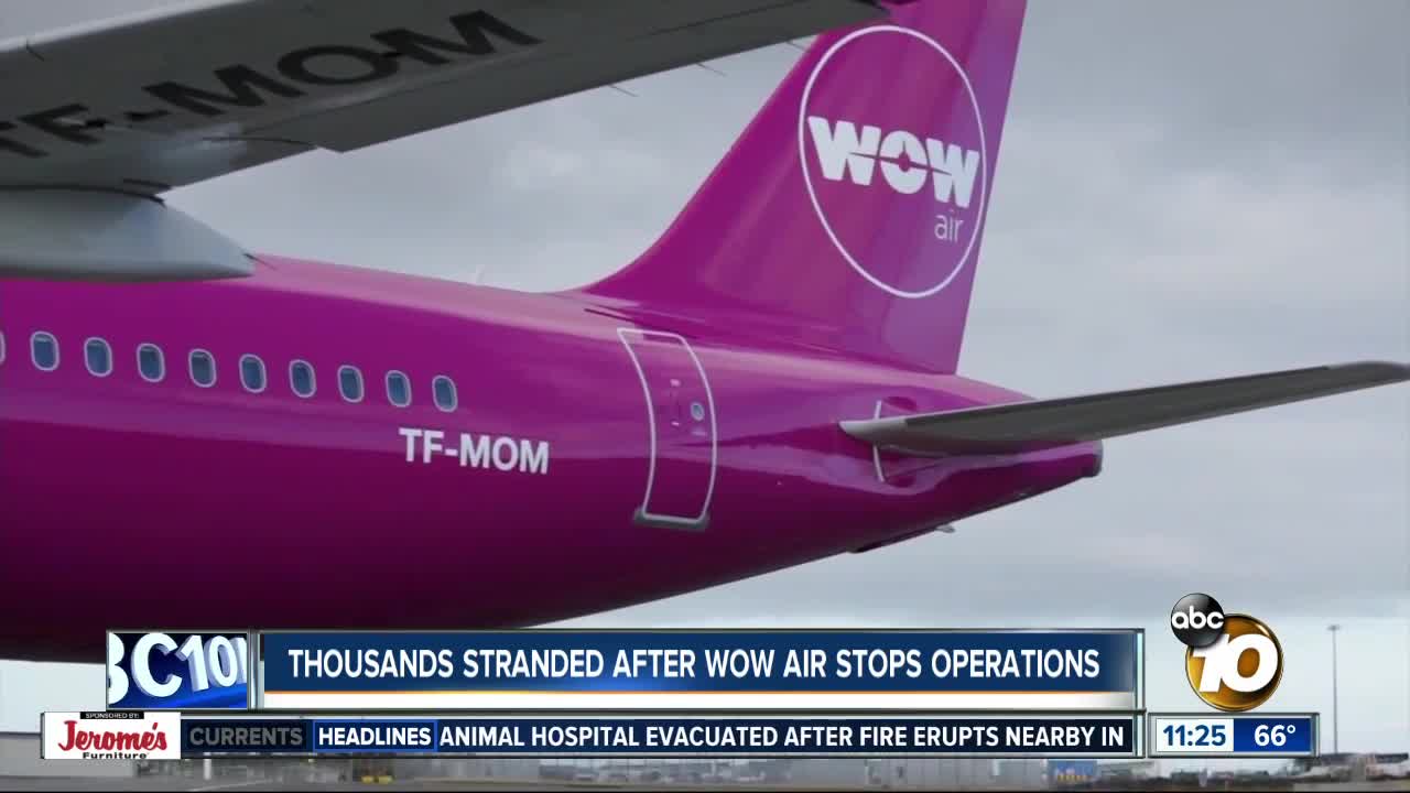 Thousands stranded after Wow Air shuts down