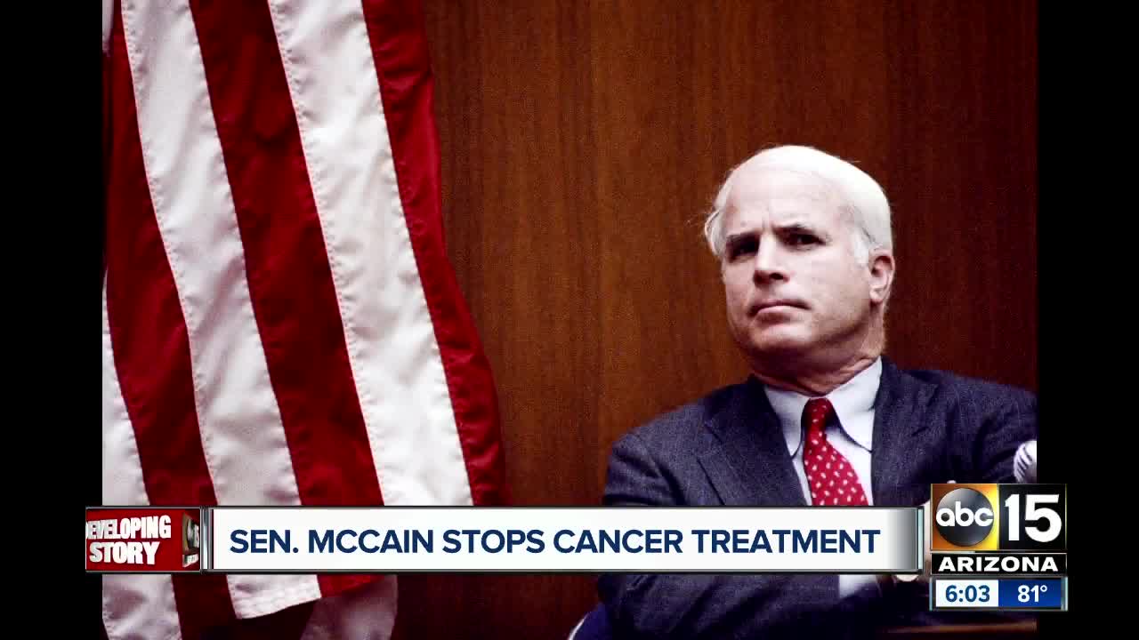 John McCain stopping cancer treatment
