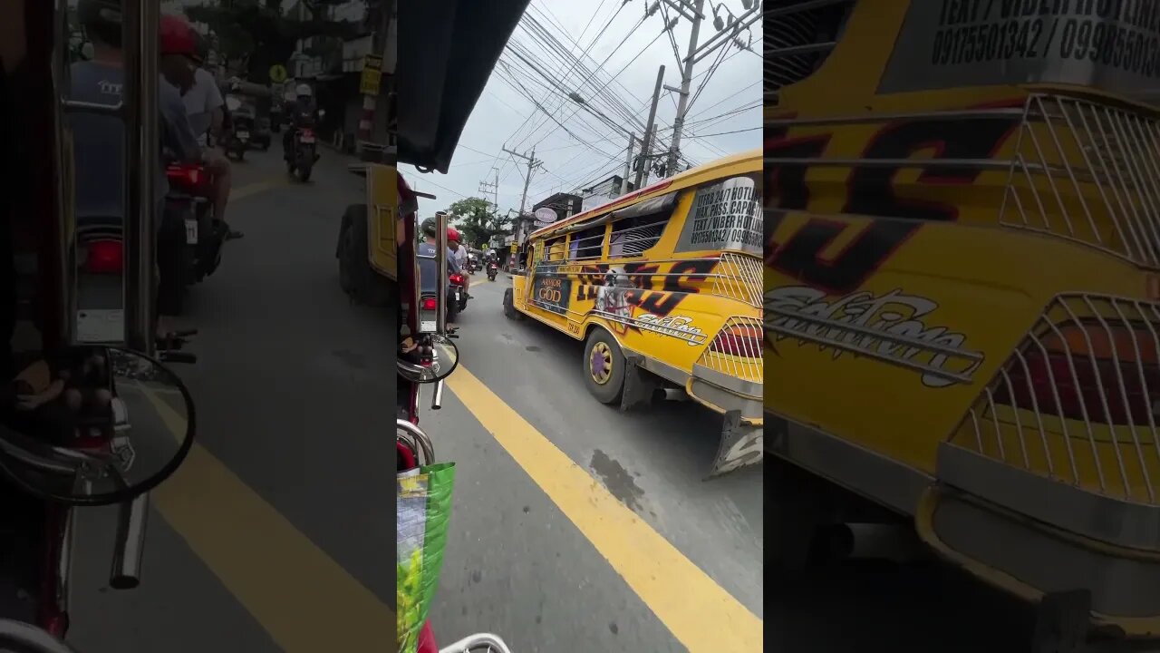 Watching Jeepney from Tricycle #shorts #short #philippines #shortvideo