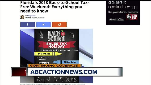 Florida's 2018 Back-to-School Tax-Free Weekend: Everything you need to know