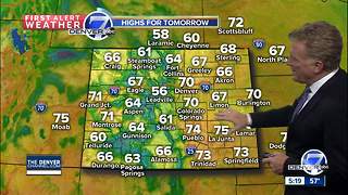 Monday evening forecast