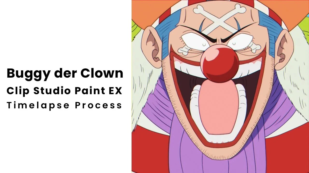 Buggy der Clown - Clip Studio Paint EX - Timelapse Procress