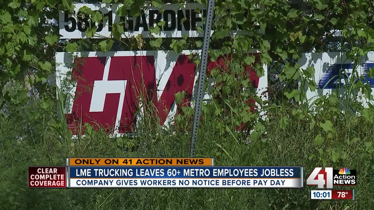 LME Trucking abruptly closes; KC employees left without jobs, pay