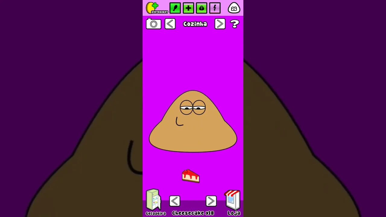 comer_ o bolo de morango #pou