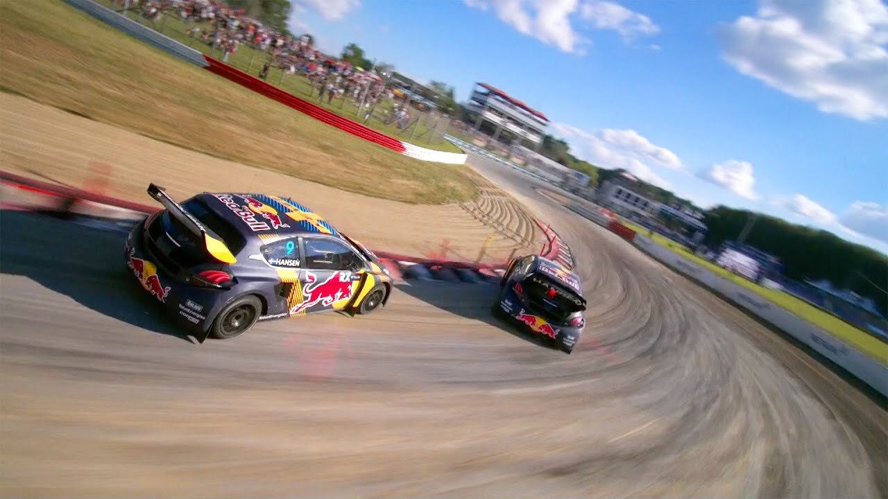 FPV Drone Vs Rallycross Cars