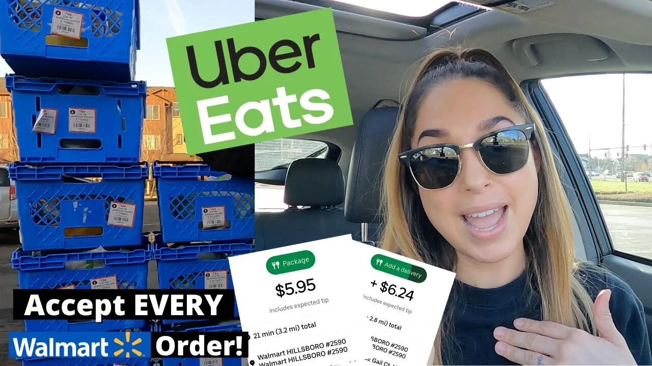 Uber Eats Driver Ride Along | Accept Every Walmart Order | Part 2