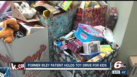 Former patient at Riley Hospital for Children holds toy drive for kids