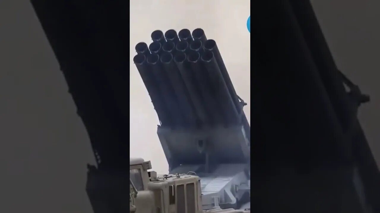 The fire of the Russian MLRS "Hurricane" on Ukrainian positions