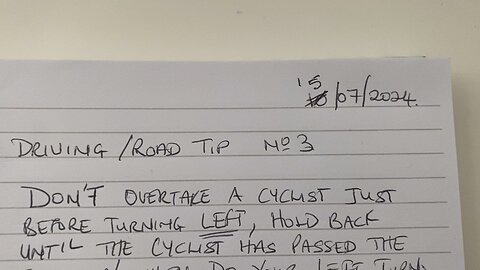 ROAD TIPS - 3