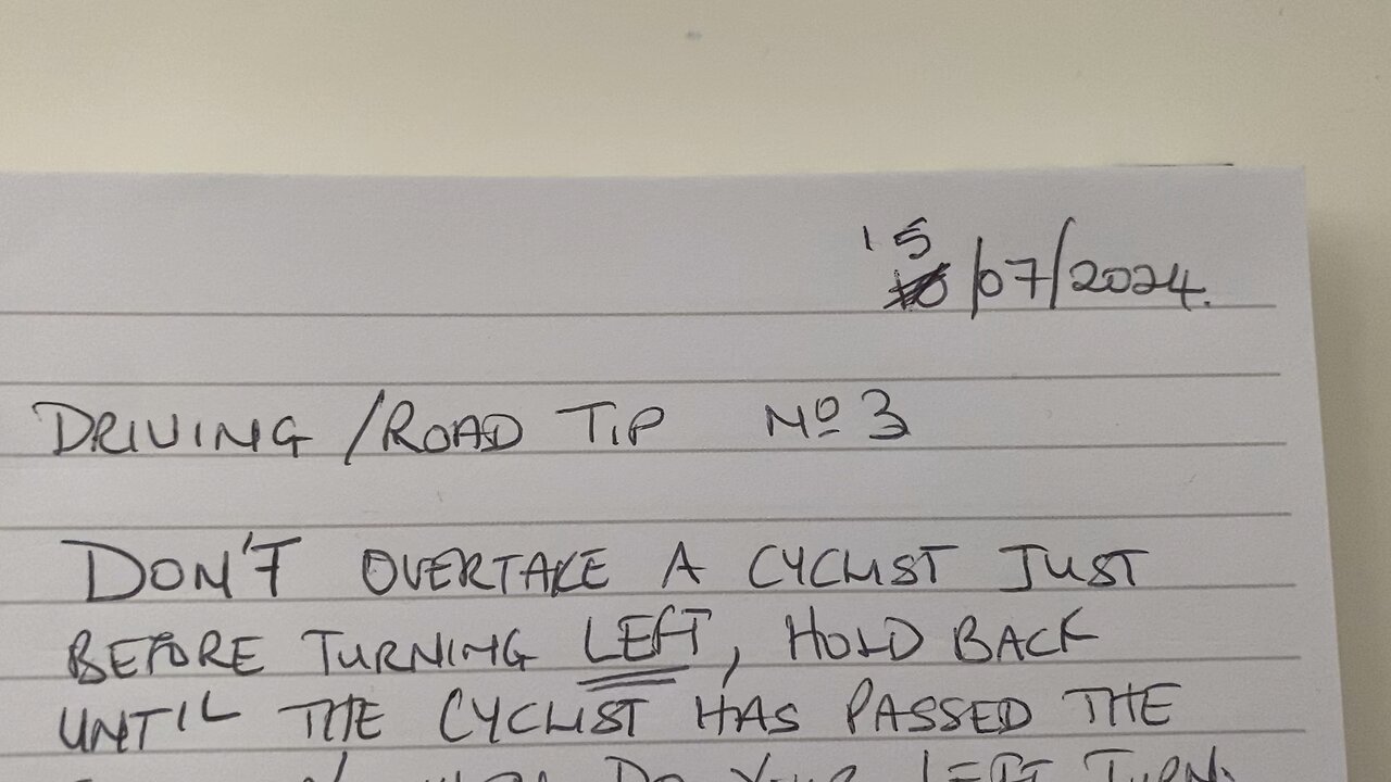 ROAD TIPS - 3