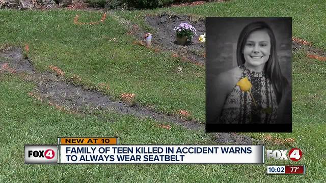 Family opens up about loss of daughter as warning to others to wear seat belts