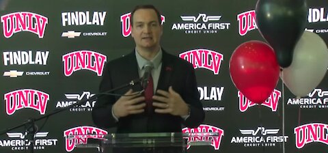 UNLV formally introduces Kevin Kruger as new Runnin' Rebels head coach