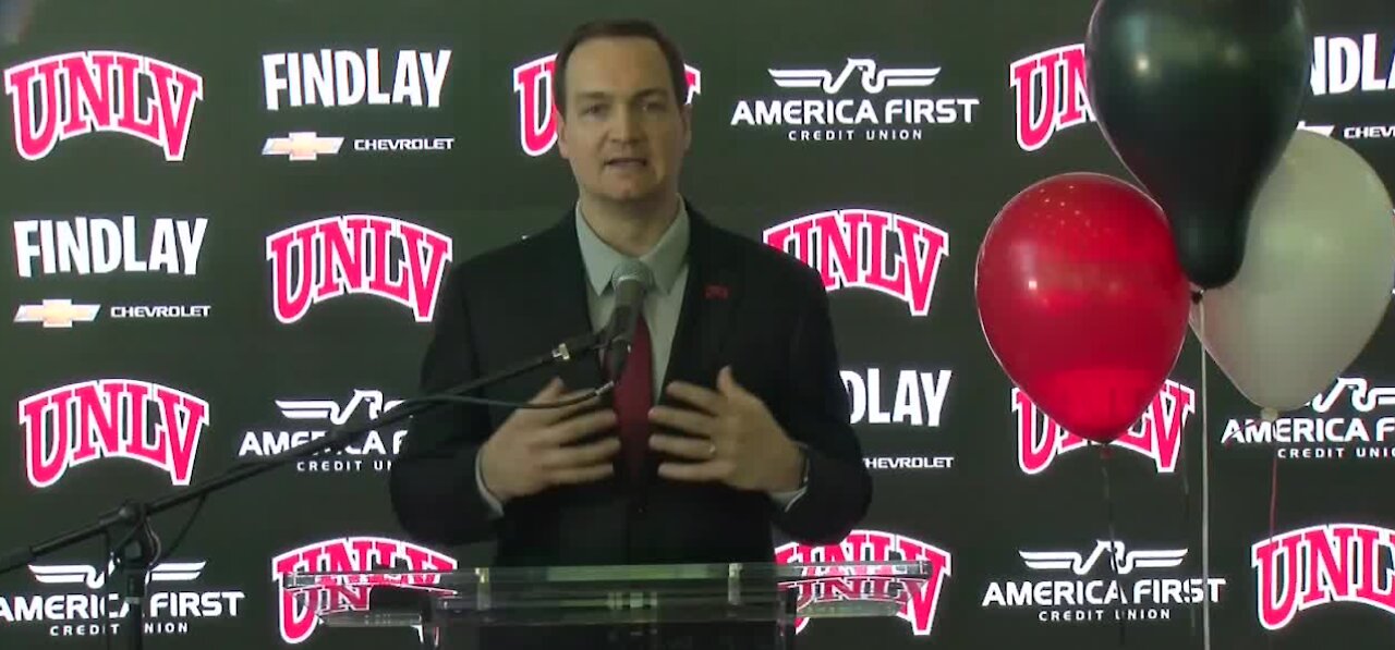 UNLV formally introduces Kevin Kruger as new Runnin' Rebels head coach