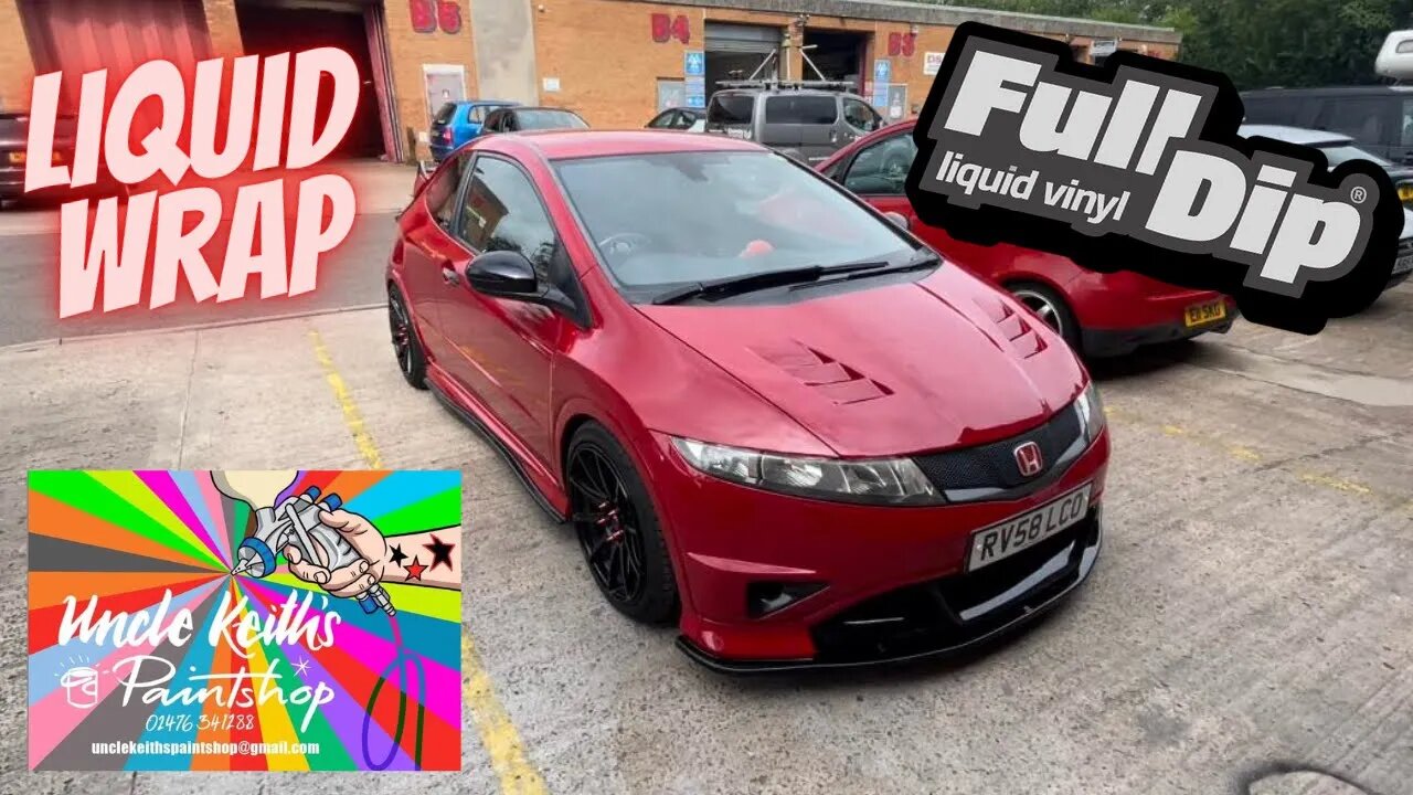 Like new again! Honda Civic FN2 Typer Fully Resprayed - Liquid Wrap @UncleKeithsPaintshop