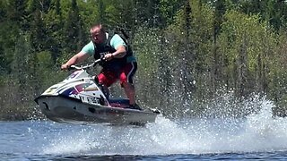 Water Skiing Behind a Vintage Jet Ski | Kawasaki X2