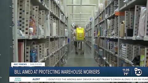 Bill aimed at protecting warehouse workers