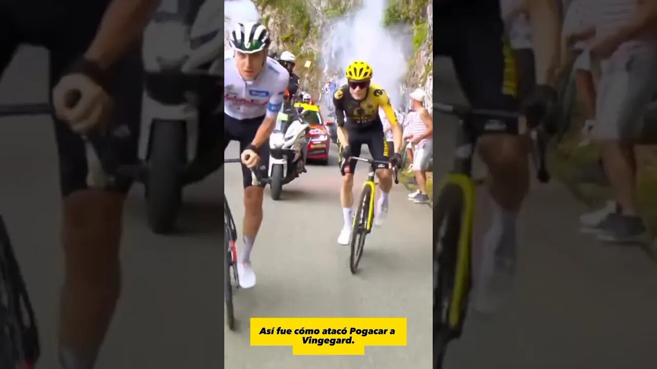 Así fue como Tadej Pogacar atacó a Jonás Vingegaard en la Etapa 6 del Tour de Francia 2023.