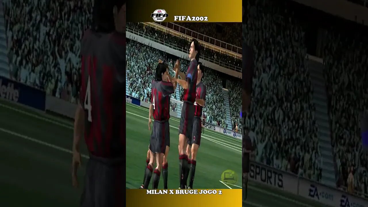 FIFA 2002 COPA UEFA 2 MILAN X BRUGGE JOGO 2 #fifa #semedissaum #shorts