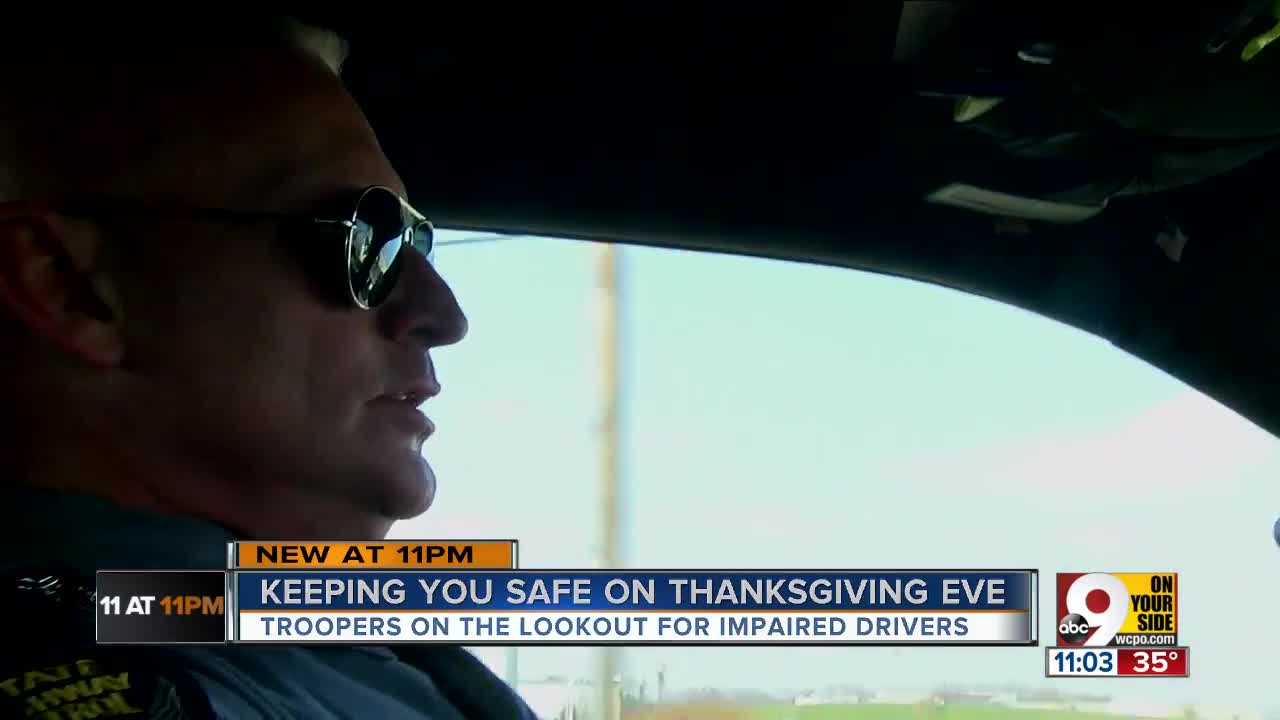 Ohio troopers keep you safe on Thanksgiving Eve