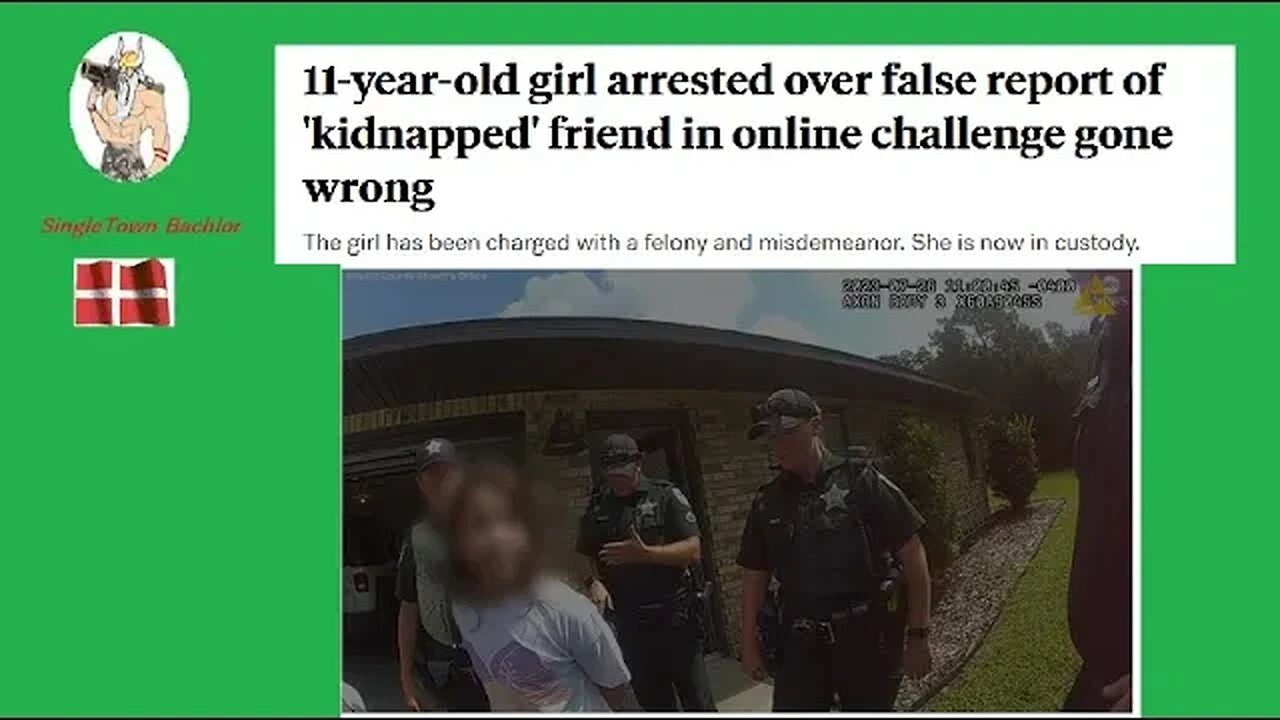 11 year old girl wanted to "Prank" the Police