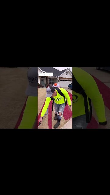 Painting the Grass for Christmas