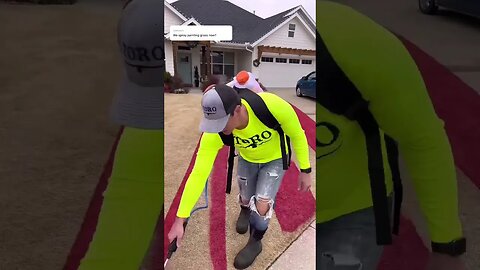 Painting the Grass for Christmas
