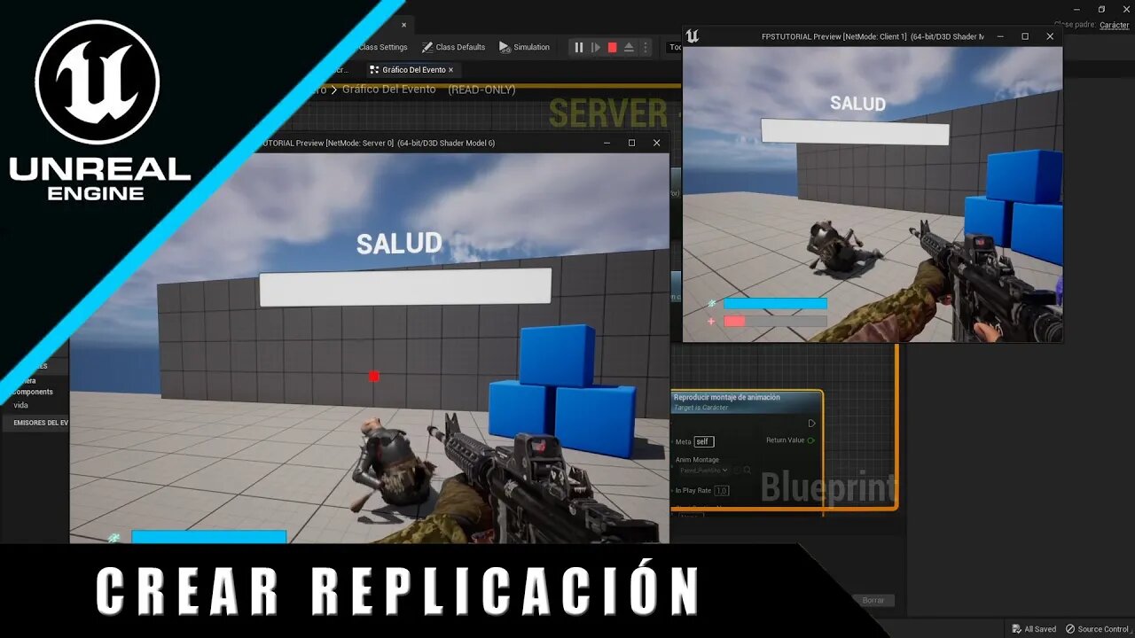 Cómo replicar la Vida, Animaciones y Ragdoll - Unreal Engine 5.1