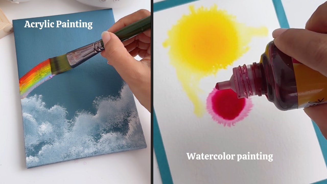 🎨 Fun & Simple Art Ideas When You’re Bored! | Acrylic & Watercolor Techniques for Beginners ✨