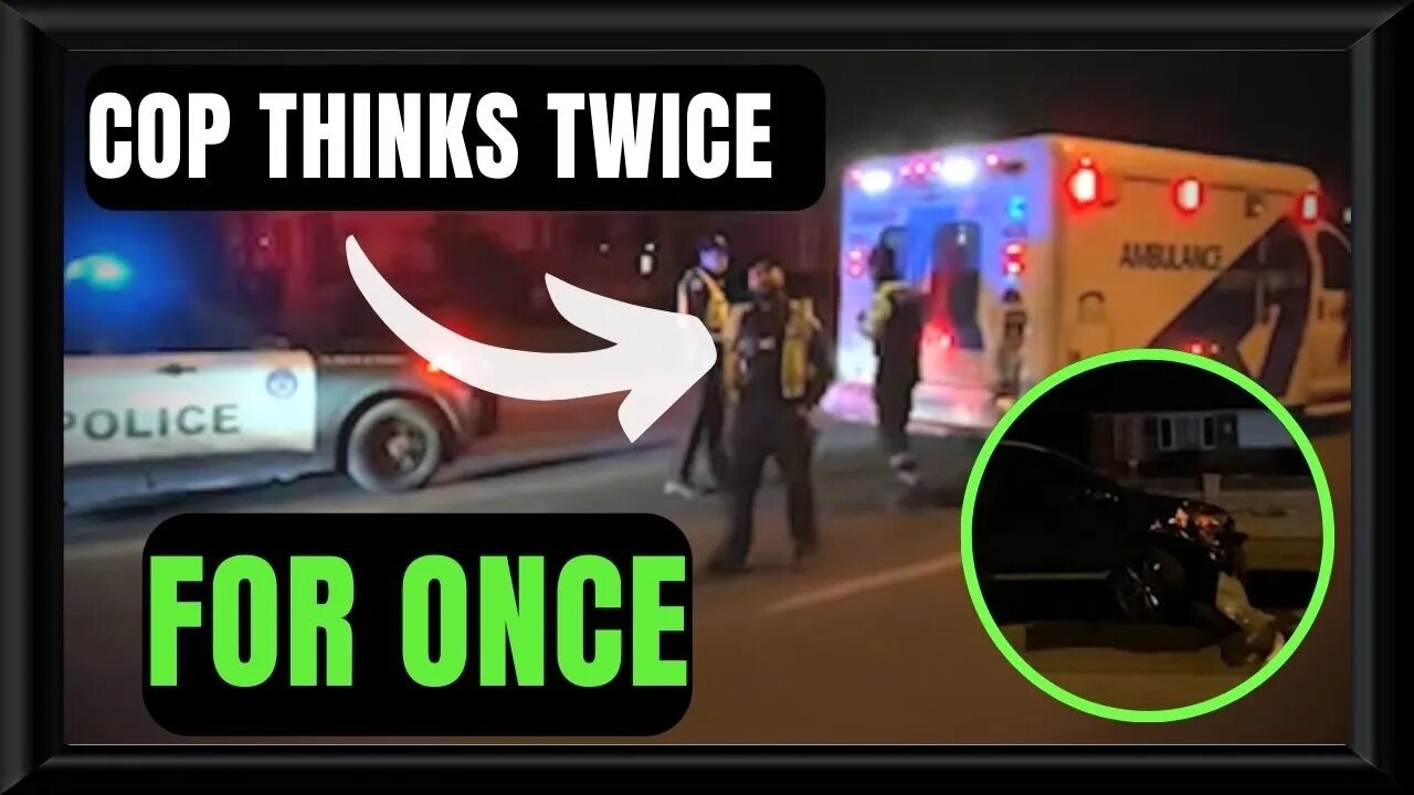 🍁🚔🎥 (Observing ONLY) Car Crash - Cop Hesitates To Engage!