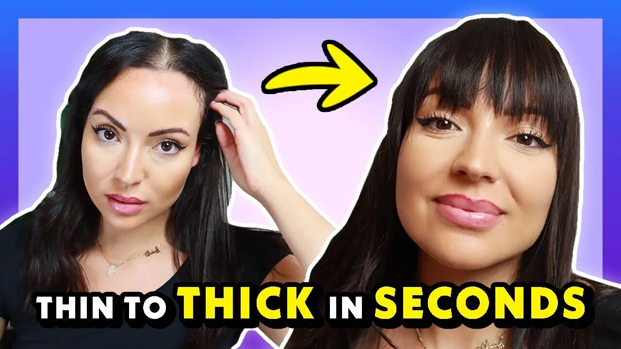 HOW TO GET THICKER HAIR (This is not a wig!) + How to get bangs :)