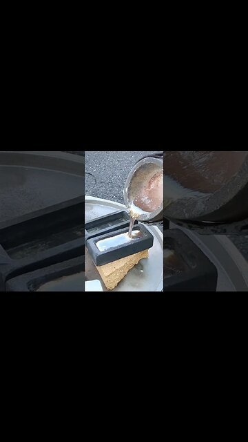 Pouring Molten Aluminum into Ingots