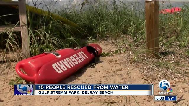 15 people rescued from rip current in Delray Beach
