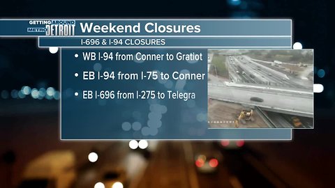 List: Metro Detroit weekend construction includes I-94, I-696 closures