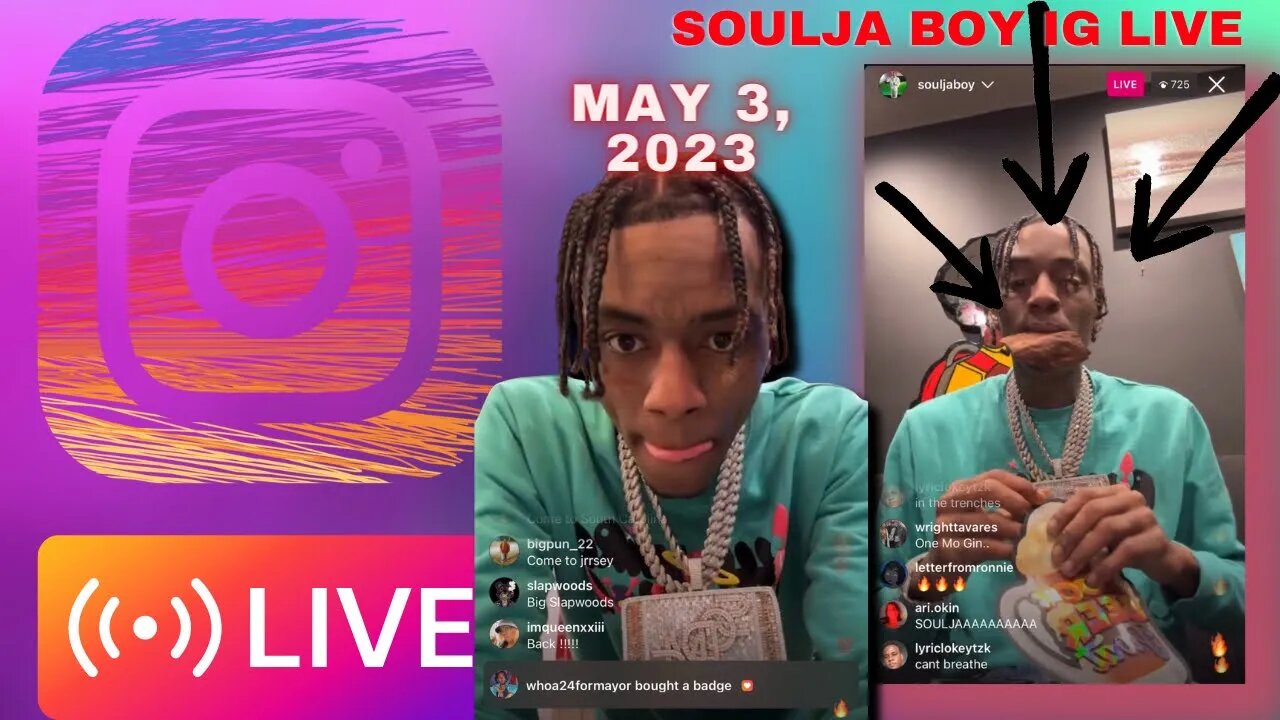 SOULJA BOY IG LIVE: Soulja Boy ReActs To Ralo Snitching Allegation (03/05/23) Full Live