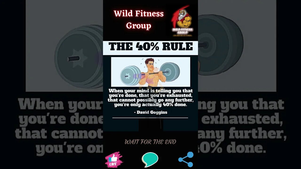 🔥 40% rule 🔥 #shorts 🔥 #wildfitnessgroup 🔥 8 June 2023 🔥