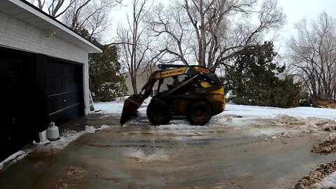 Scraping a Heifer Pen and Clearing Snow